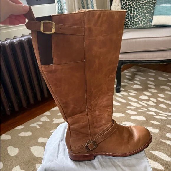 Wide Calf Boots-Real Leather. CUSTOM MADE. Size 8. More details in description. - Picture 8 of 12
